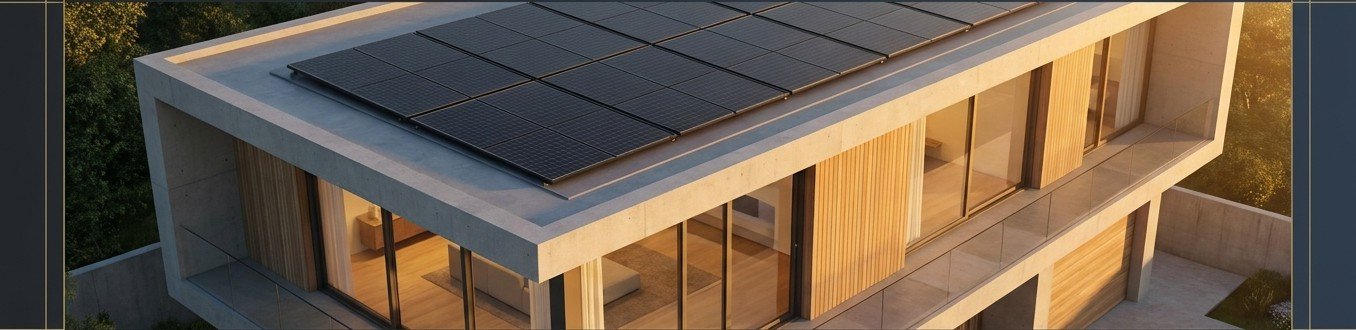 Sistema solar fotovoltaico instalado en techo